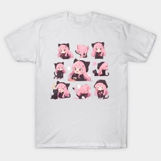 Cute Cat Girl T-Shirt